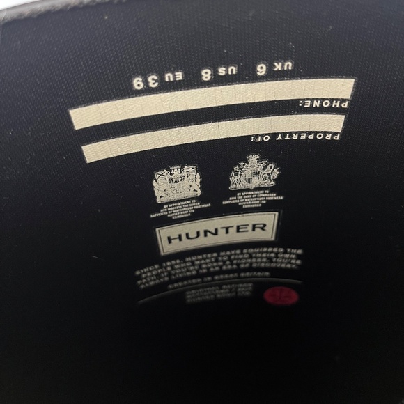 Hunter Tall Rain Boots - Women's Slim Fit 8 US - Black - Picture 5 of 7